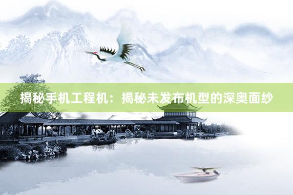 揭秘手机工程机：揭秘未发布机型的深奥面纱
