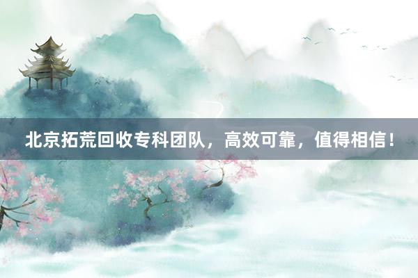 北京拓荒回收专科团队，高效可靠，值得相信！